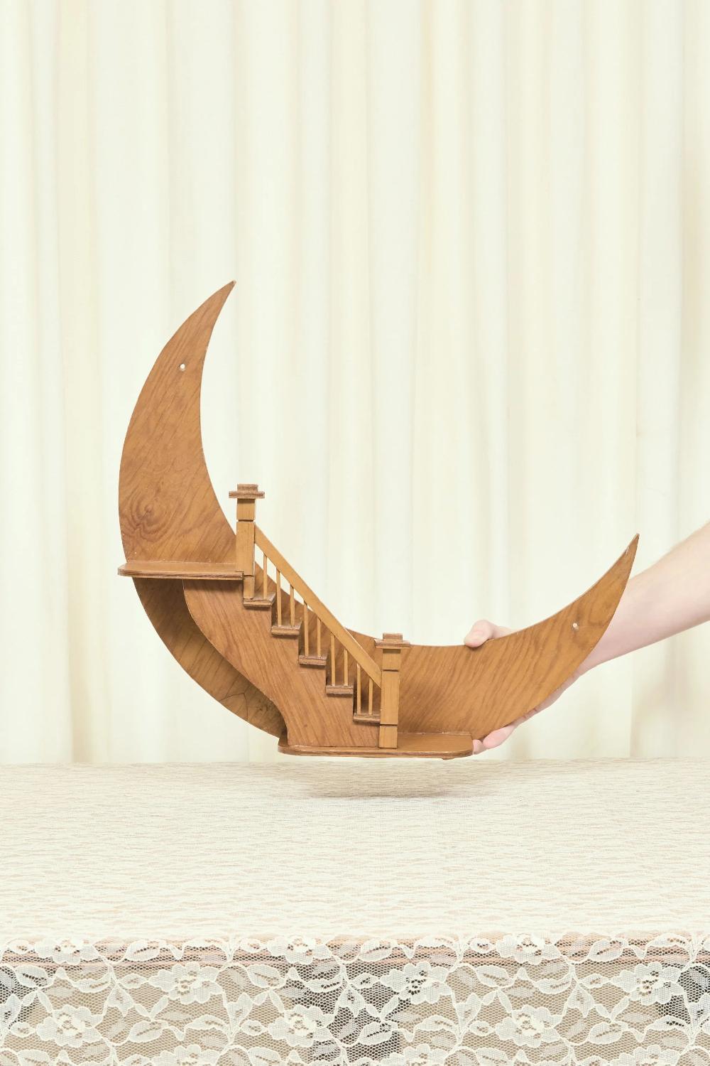 tanner fletcher Vintage Stairway to the Stars Moon Wall Shelf (1950's)