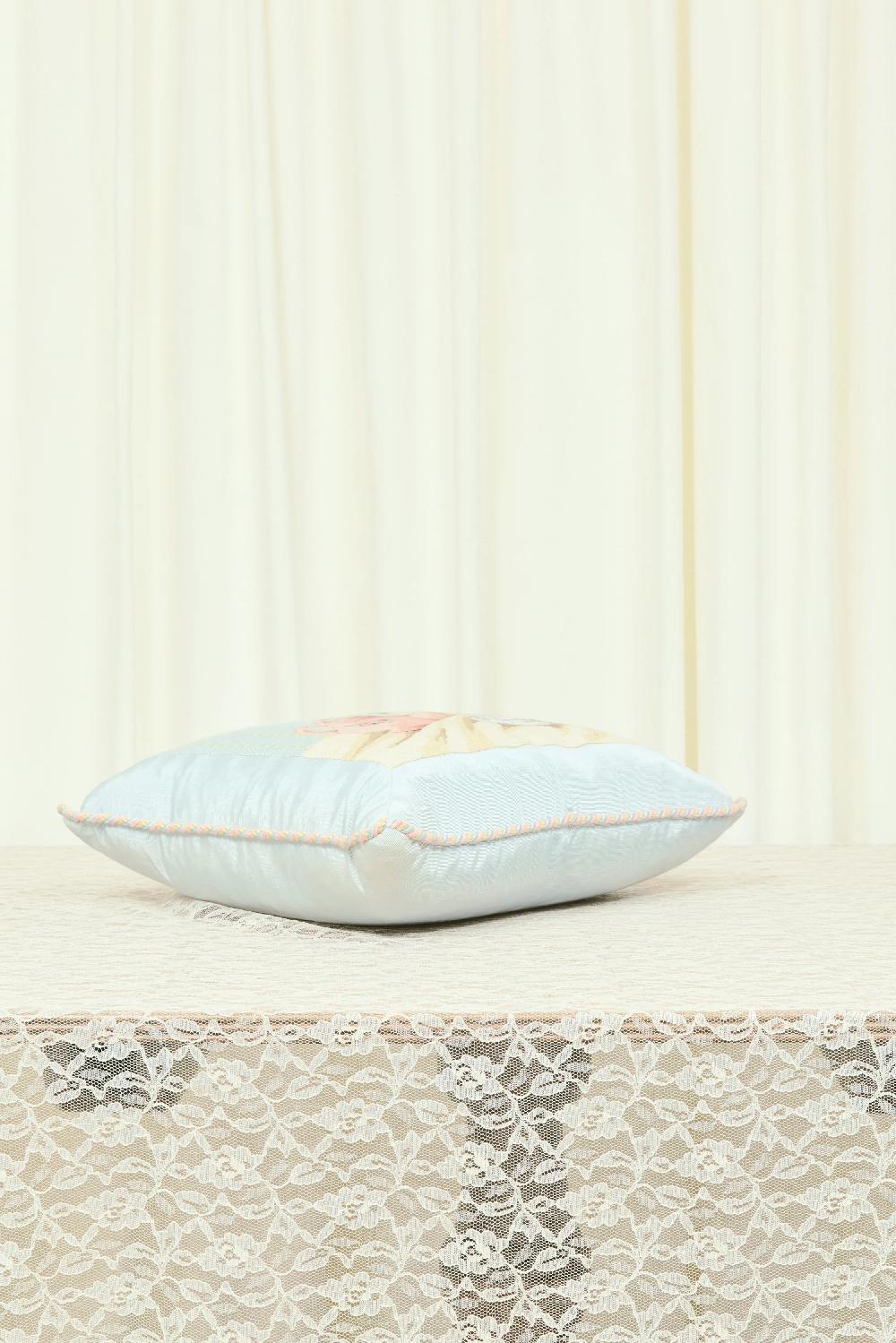 Tanner Fletcher Vintage Tea Scene Needlepoint Pillow