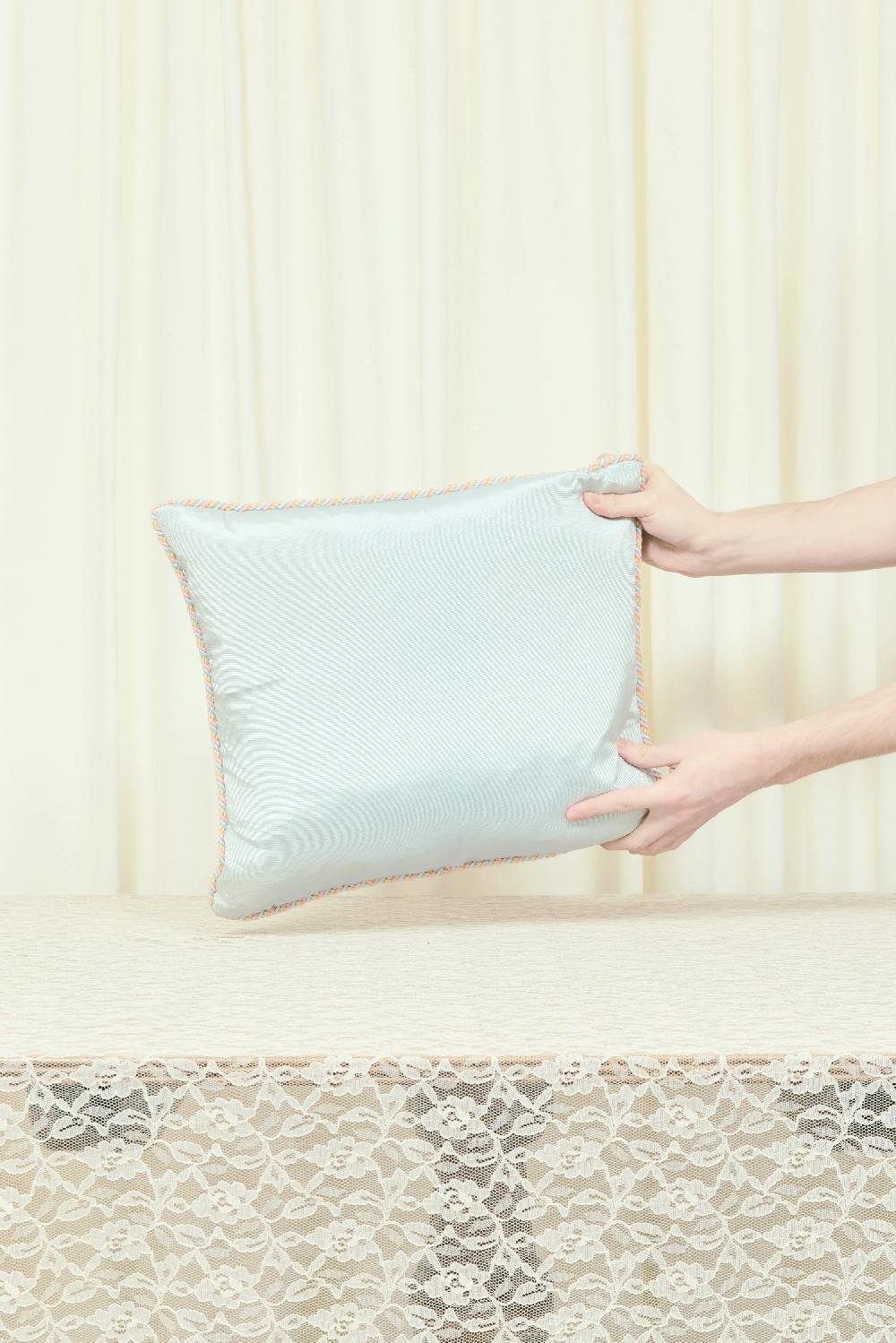 Tanner Fletcher Vintage Tea Scene Needlepoint Pillow