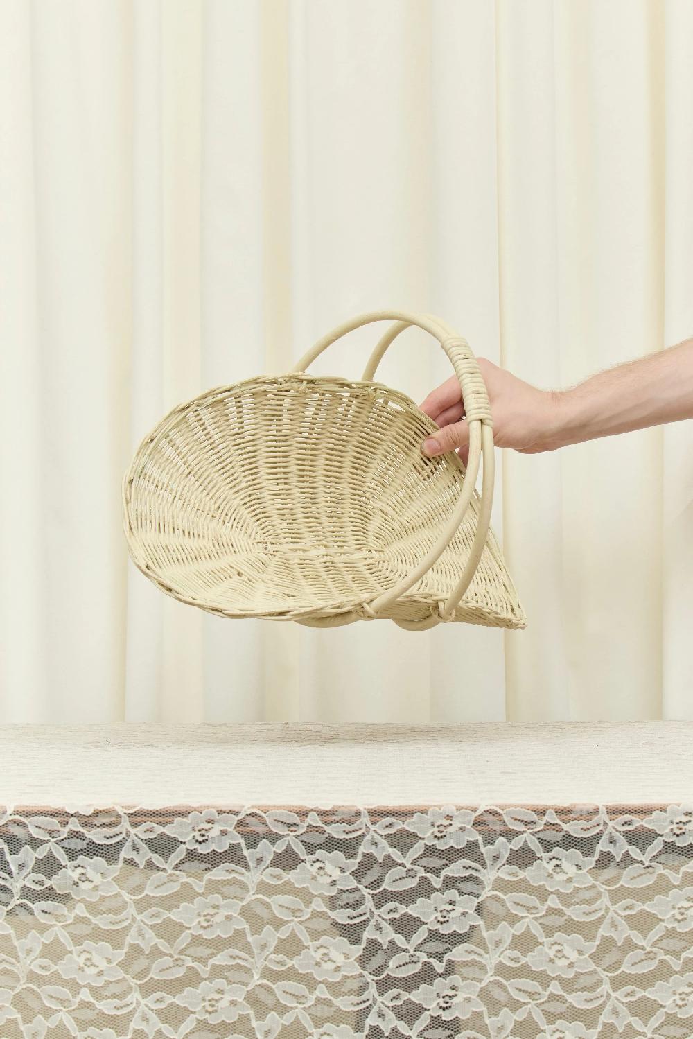 Tanner Fletcher Vintage Wicker Flower Collecting Basket