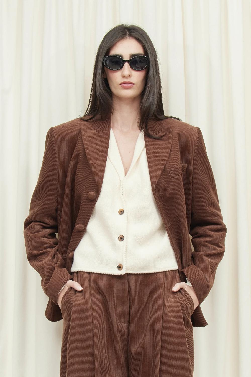 Tanner Fletcher Walt Corduroy Single Breasted Blazer