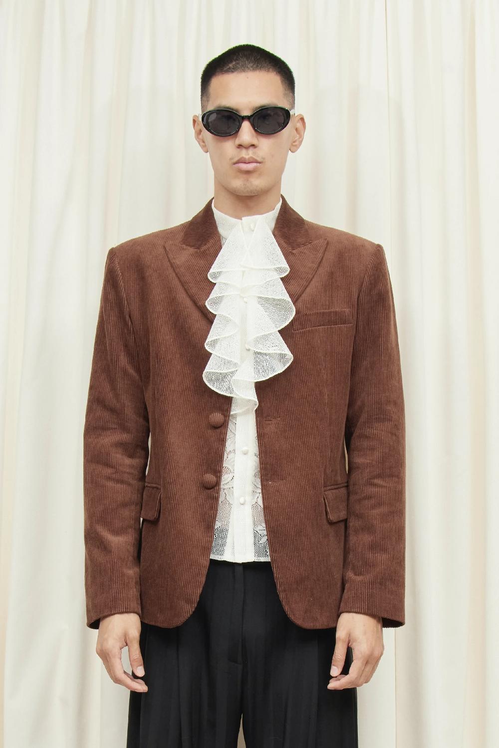 Tanner Fletcher Walt Corduroy Single Breasted Blazer