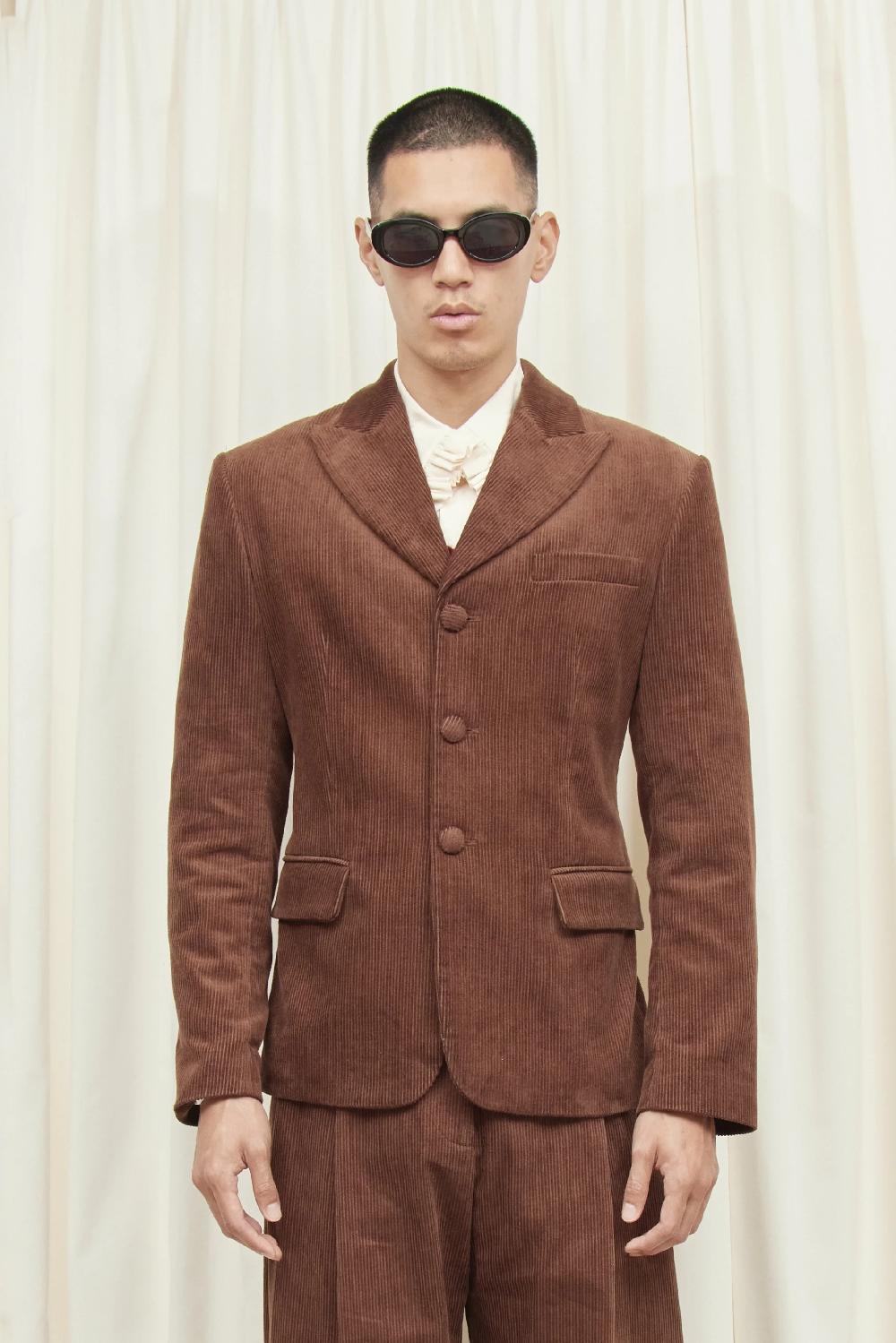 Tanner Fletcher Walt Corduroy Single Breasted Blazer