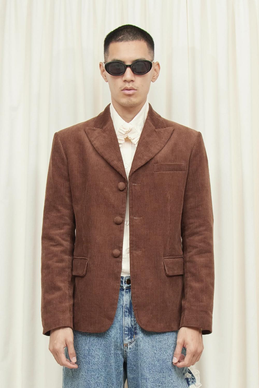 tanner fletcher Walt Corduroy Single Breasted Blazer