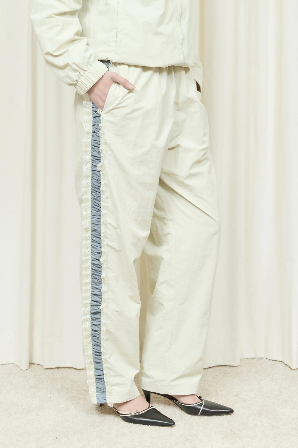 Tanner Fletcher Wilbur Ruched Stripe Windbreaker Pant