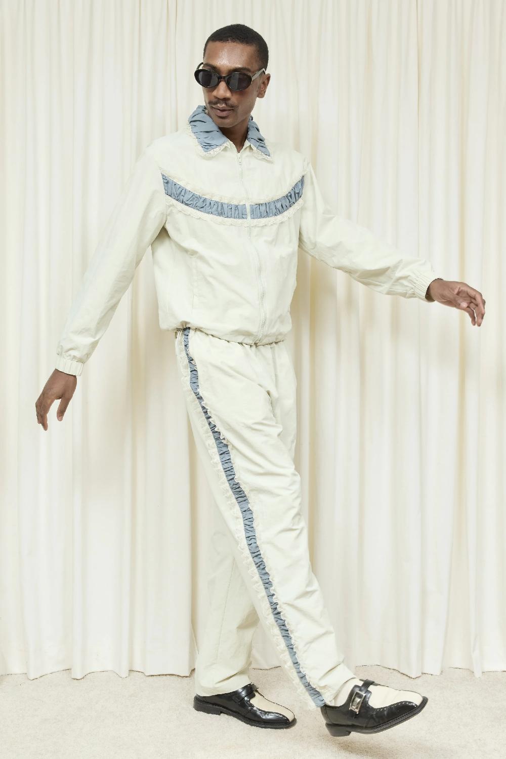 Tanner Fletcher Wilbur Ruched Stripe Windbreaker Pant