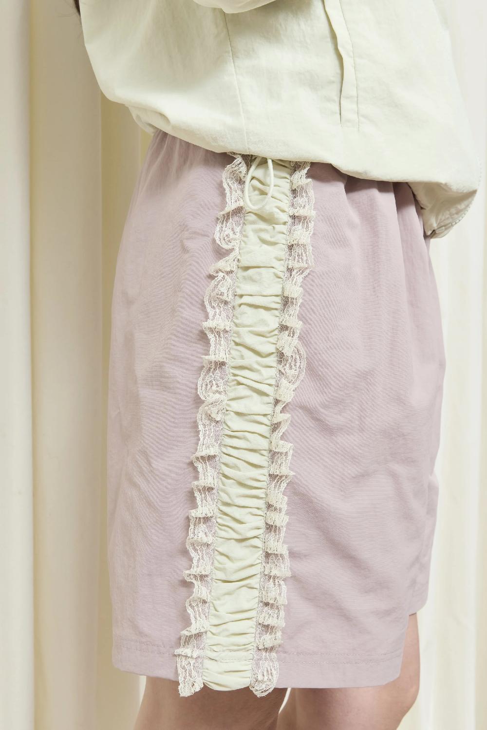 Tanner Fletcher Wilbur Ruched Stripe Windbreaker Short