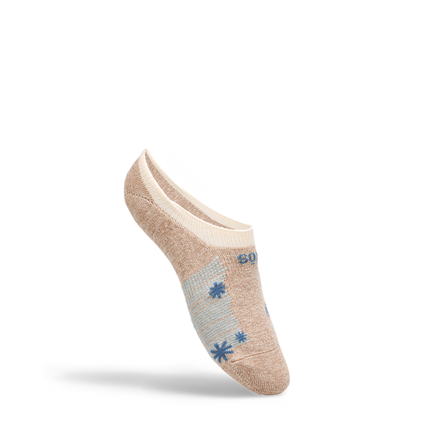 taos footwear No Show Stars and Stripes Socks Single — Tan/Blue