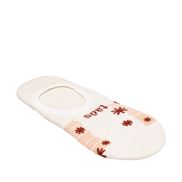 Taos Footwear No Show Stars And Stripes Socks Single — White/Peach