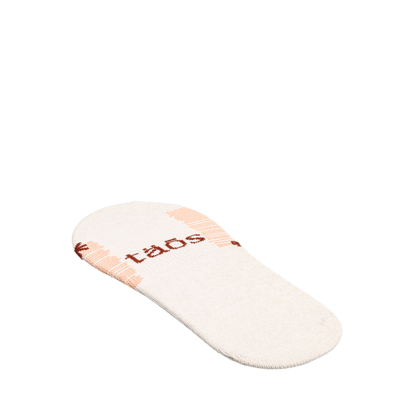 Taos Footwear No Show Stars And Stripes Socks Single — White/Peach