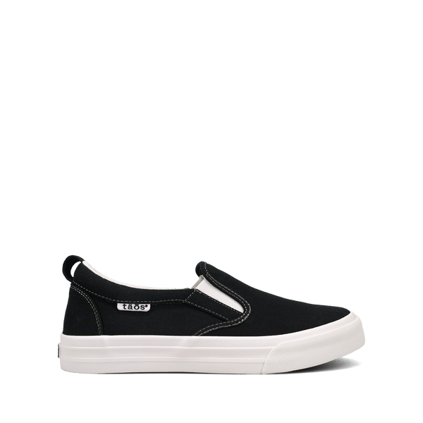 Taos Footwear Rubber Soul — Black/White Canvas
