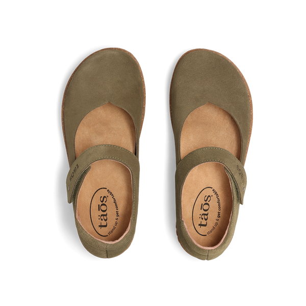 Taos Footwear Success — Olive Suede