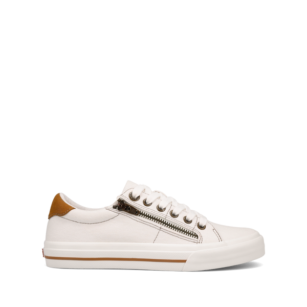 Taos Footwear Z Soul — White/Golden Tan
