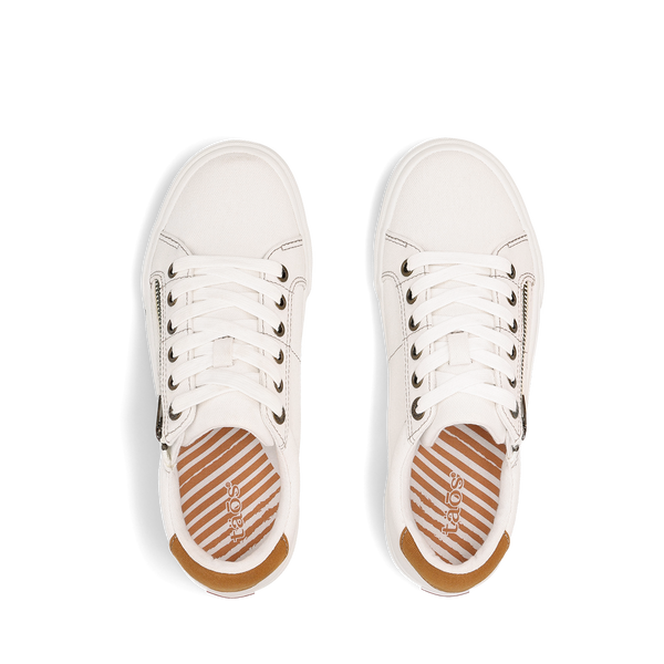 Taos Footwear Z Soul — White/Golden Tan