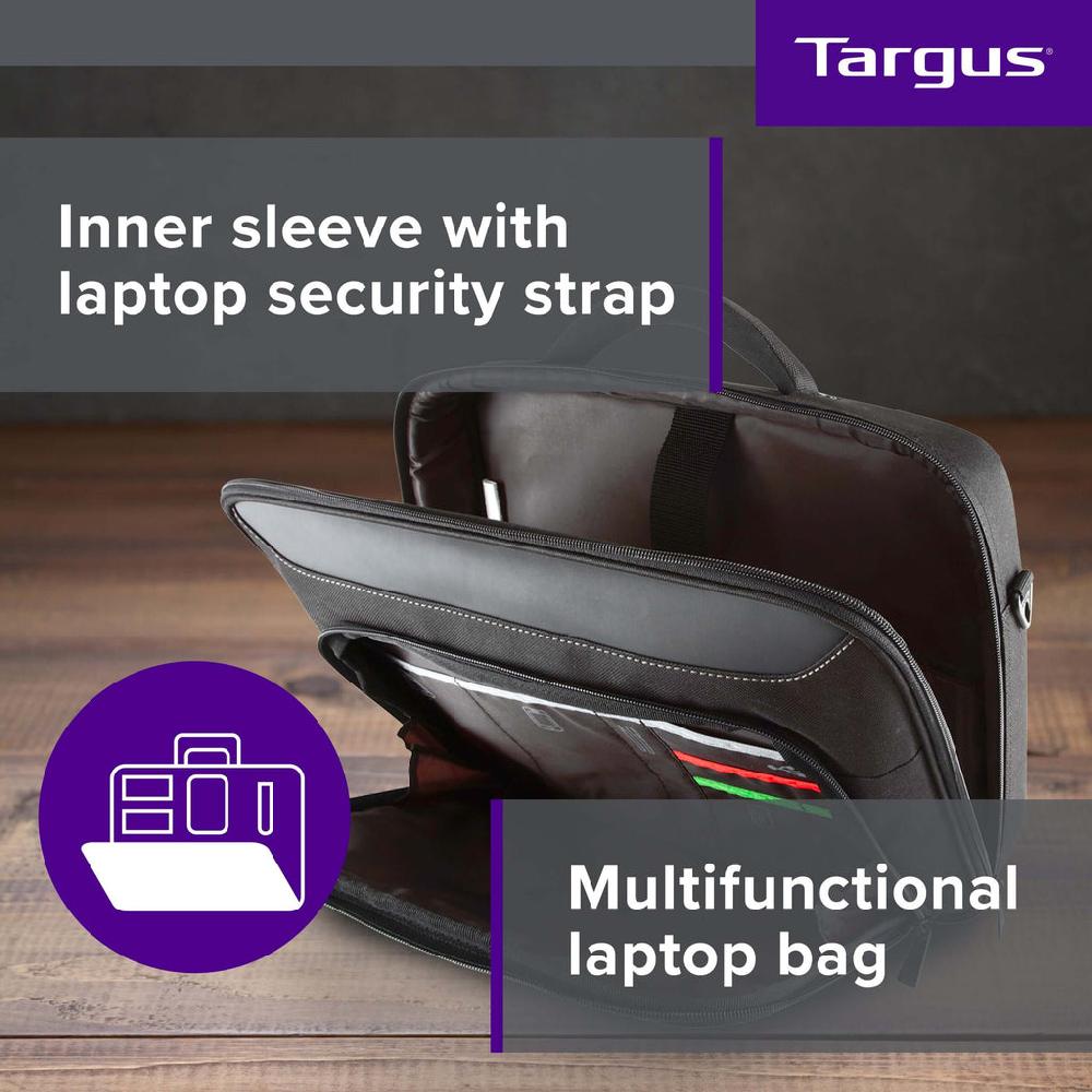 Targus Classic+ 17-18" Clamshell Laptop Bag - Black/Red