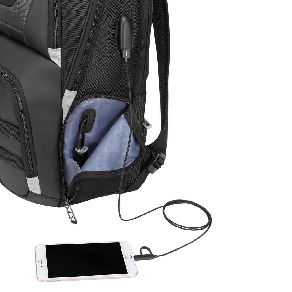 Targus DrifterTrek 11.6-15.6" Laptop Backpack With USB Power Pass-Thru - Black