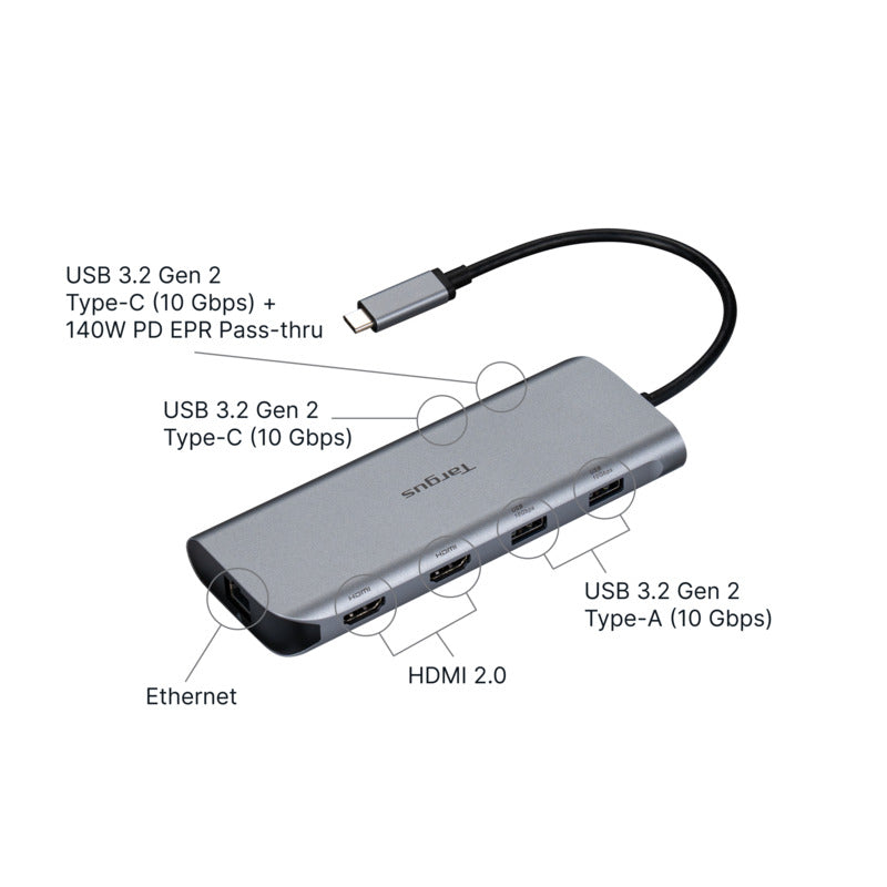 Targus Dual Video Mobile Dock With 140W EPR Pass-Thru