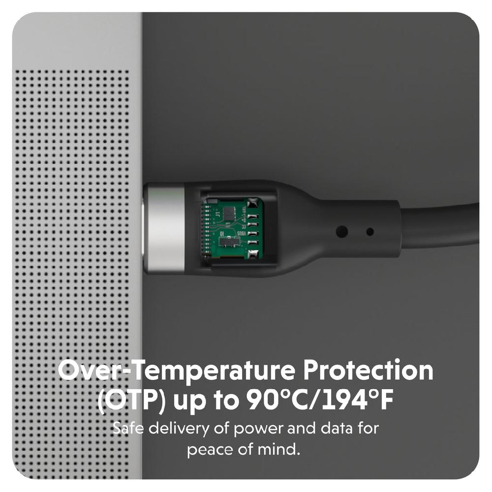 Targus HyperJuice 240W Silicone USB-C To USB-C Cable (3ft/1m) - Black