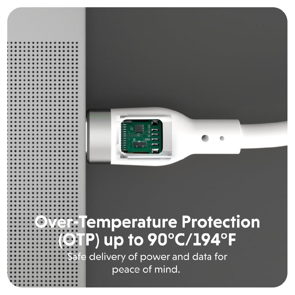 Targus HyperJuice 240W Silicone USB-C To USB-C Cable (3ft/1m) - White