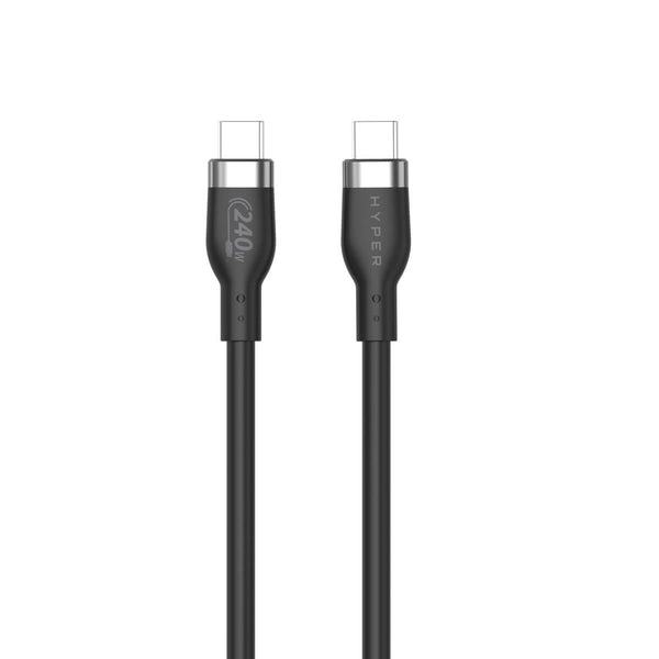 targus HyperJuice 240W Silicone USB-C to USB-C Cable (3ft/1m) - Black