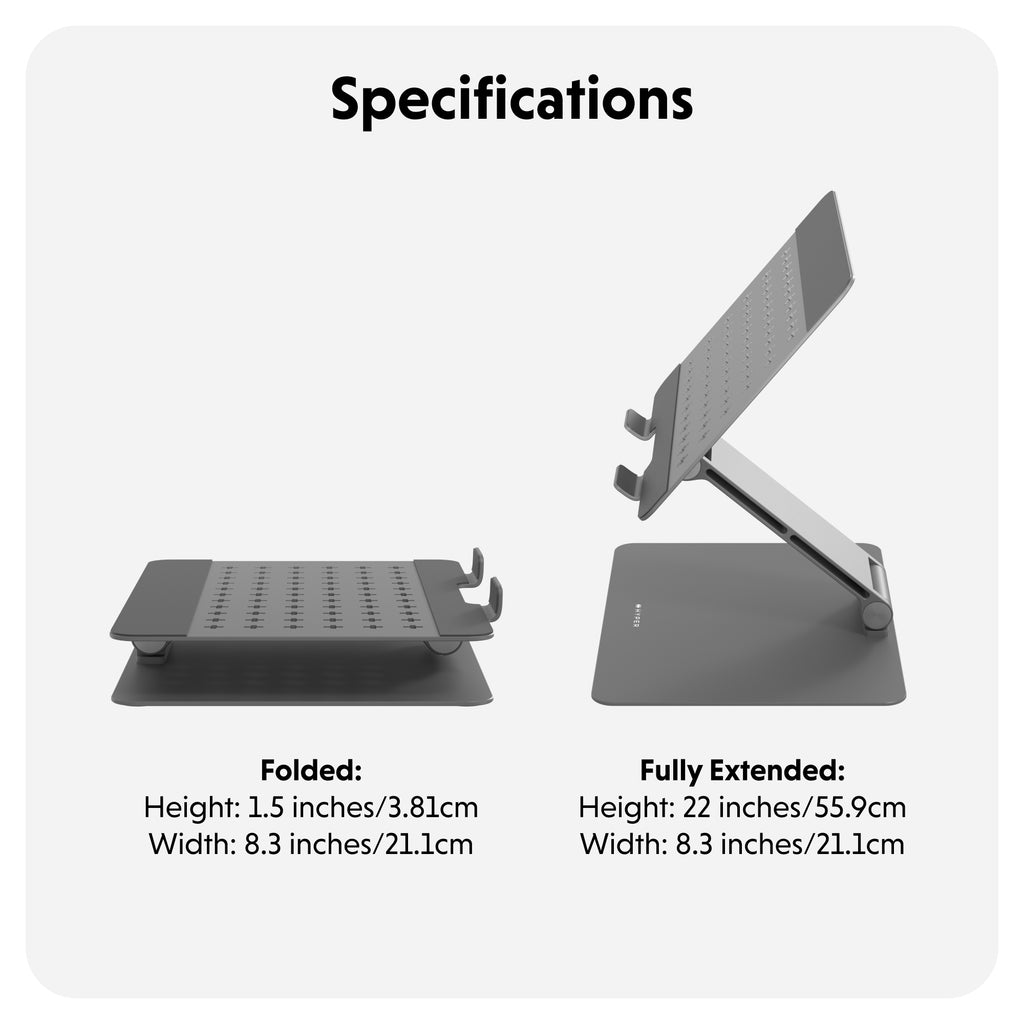 Targus HyperSpace™ Ergonomic Adjustable Laptop Stand - Space Grey