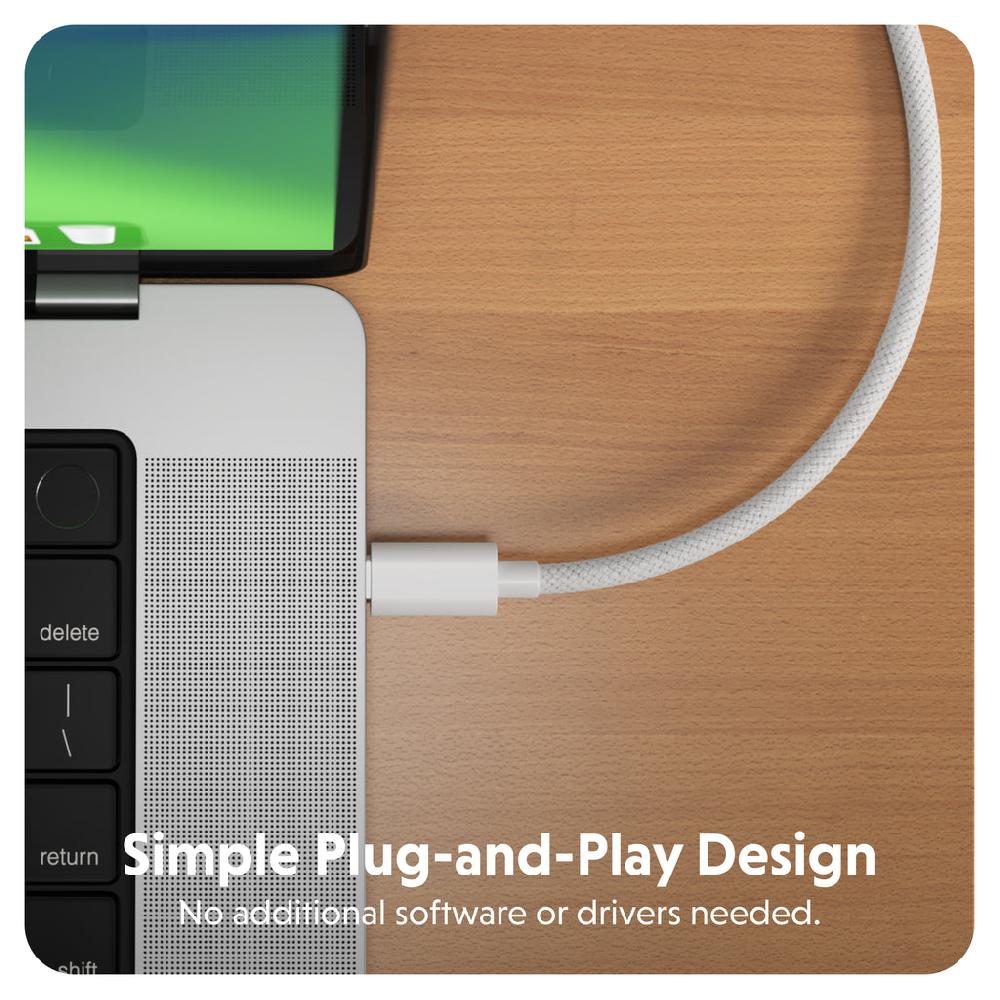 Targus HyperDrive USB-C To HDMI 4K60Hz Cable - White