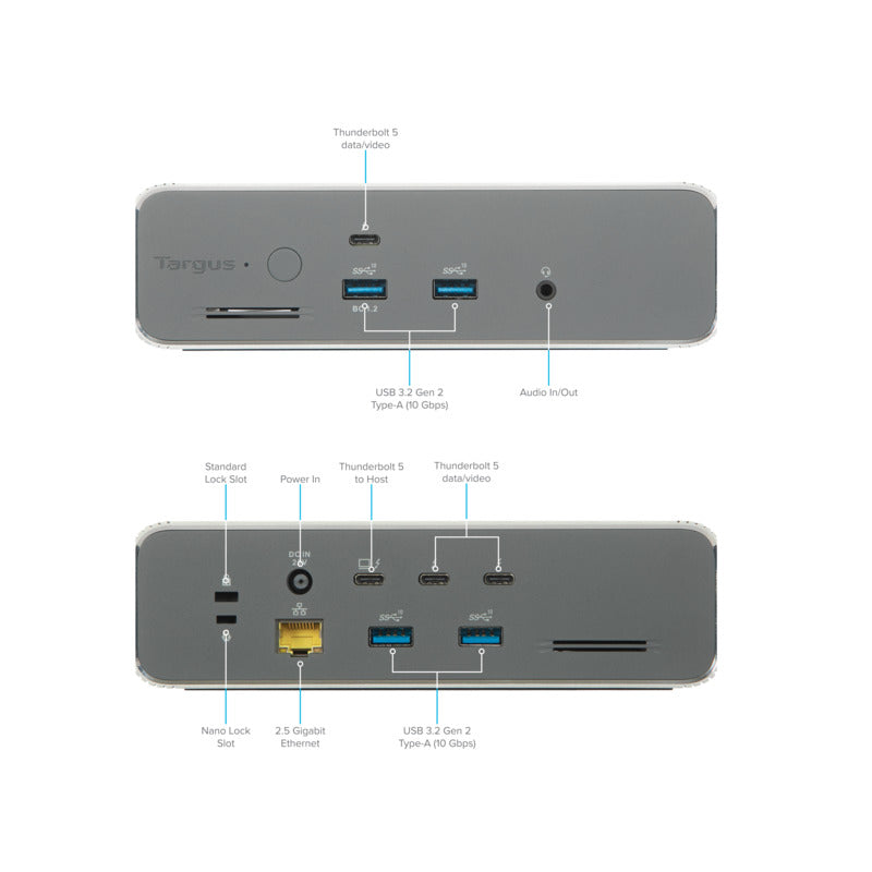 Targus Thunderbolt™ 5 Triple Video 8K EcoSmart™ Dock With 140W EPR